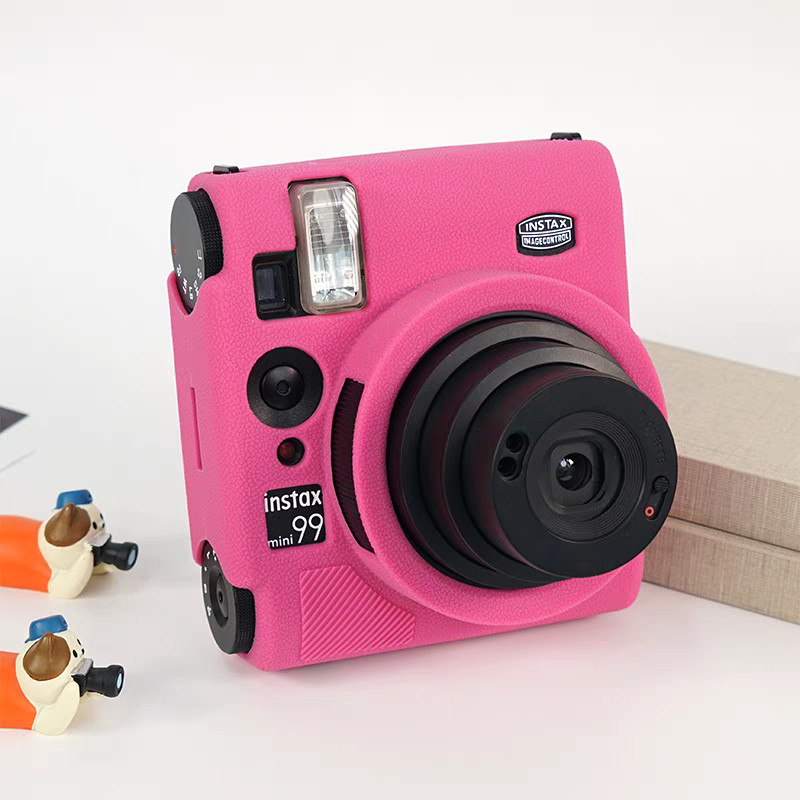 Thích hợp cho Fuji Polaroid MINI99 Vỏ bảo vệ Mini 99 Hộp đựng mini99 Vỏ silicon dễ thương Màu hồng