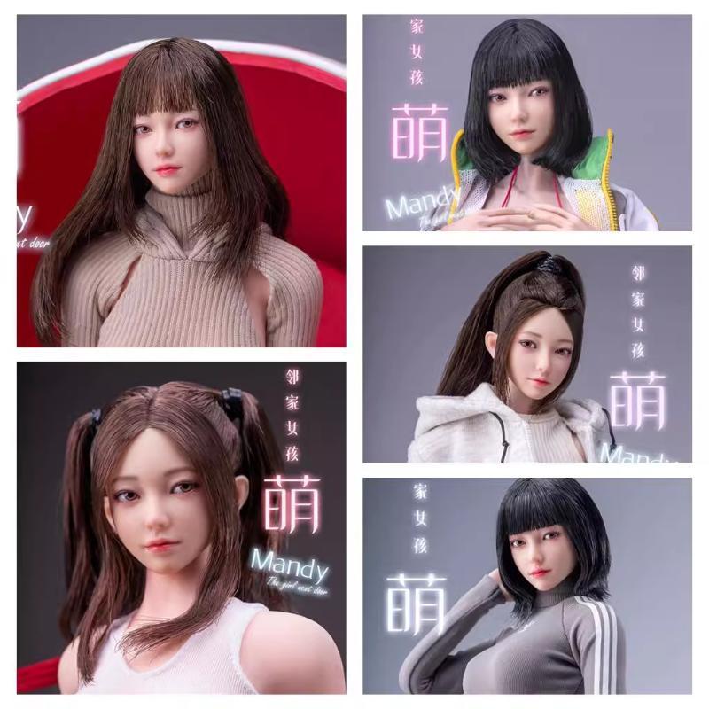 Hàng sẵn có Giao hàng ngay lập tức i8toys 1 / 6 Nhỏ dễ thương có thể di chuyển được Đầu người lính c