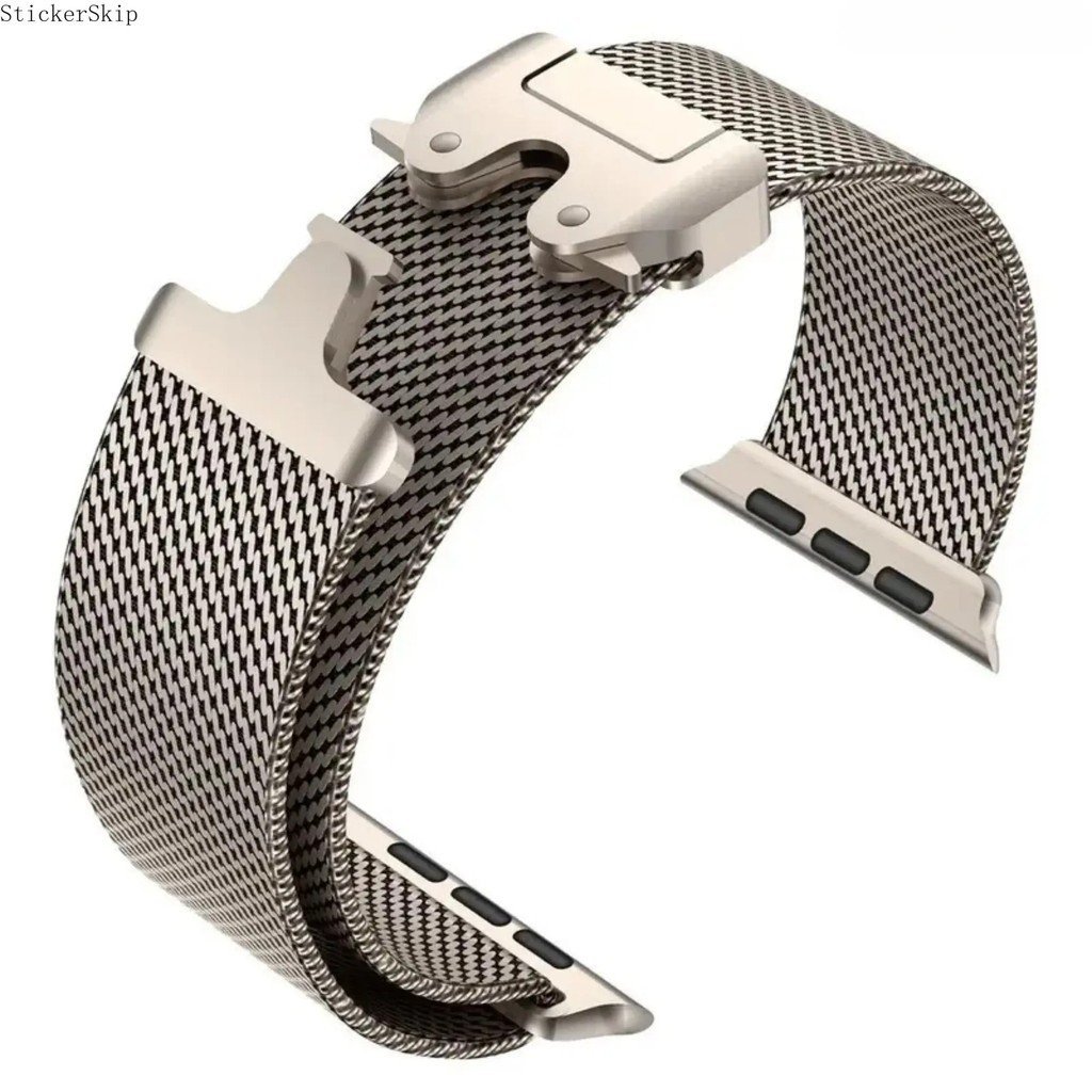 2026 Titanium Milanese Thích hợp cho Dây đeo đồng hồ Apple – Dây đeo vòng kim loại cao cấp có khóa d