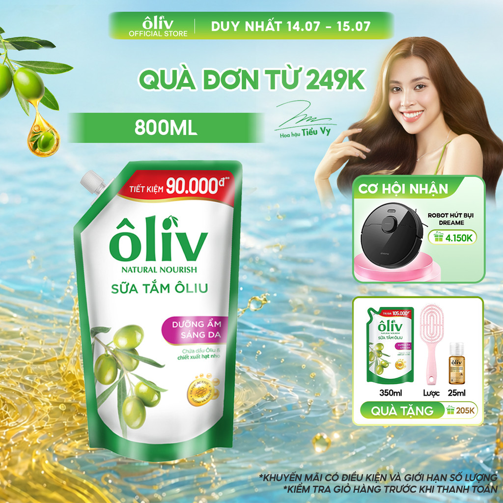 [TÚI REFILL TIẾT KIỆM 90K] Sữa Tắm Dưỡng Da Ôliv Dưỡng Ẩm 800ml