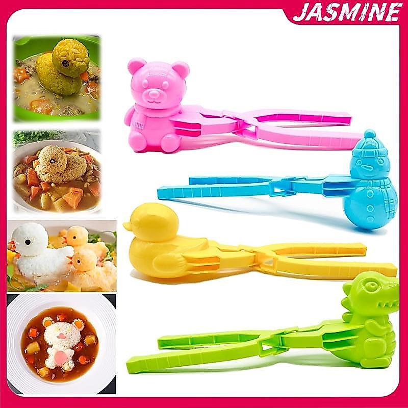 JASMINE Dễ Thương Du Hình Khuôn Cơm Máy Làm Kẹp Trẻ Em Nhựa Ngoài Trời Du Rice Mold DIY Snowball Mak