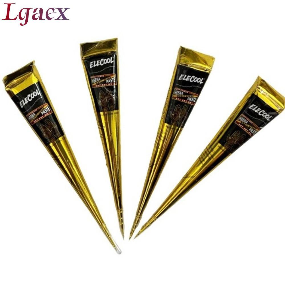 Kem xăm hình Henna LGAEX, Dễ sử dụng Màu nâu đen Henna Paste Cone, Kem Henna màu nâu tạm thời bán vĩ