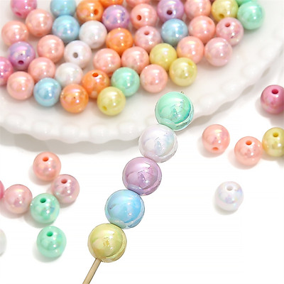 12MM Acrylic Màu Trơn Lấp Lánh Hạt Tròn Cho DIY Trang Sức Làm Phụ Kiện