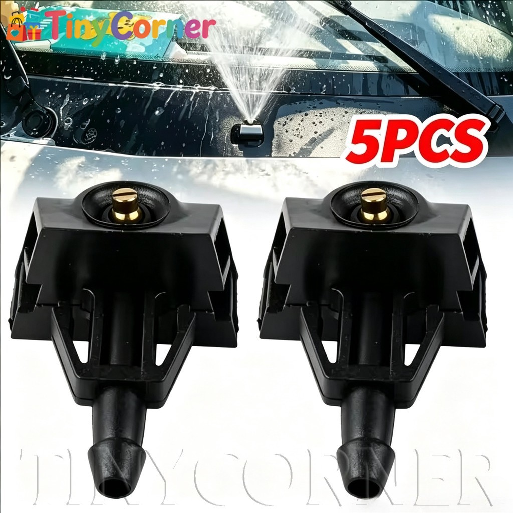 [Vận chuyển nhanh] 1 / 3 / 5 CÁI - Vòi phun nước rửa kính chắn gió ô tô PP màu đen Cửa sổ phía trước