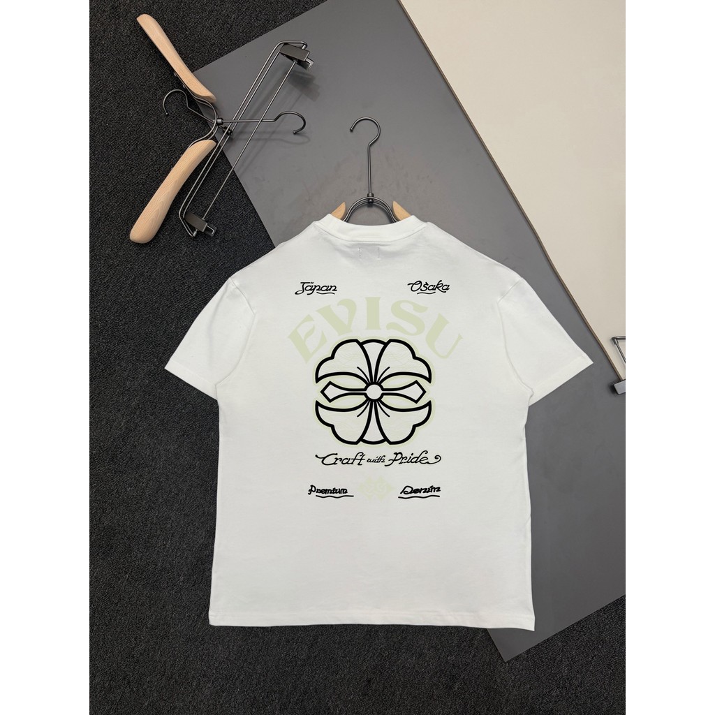 Áo thun Evisu / Áo thun Evisu in hình ngắn tay nam nữ Áo thun ngắn tay Áo thun cặp đôi Áo thun cổ tr