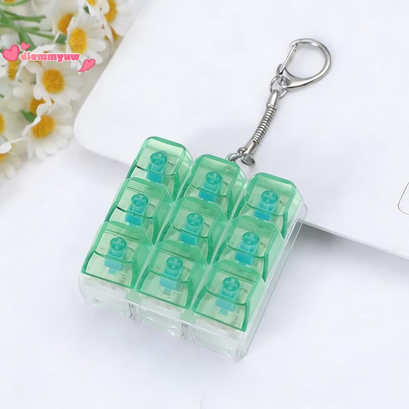 9 phím cơ khí trục Bàn phím Tester Finger Bàn phím Key Toy Keychain Quà Tặng