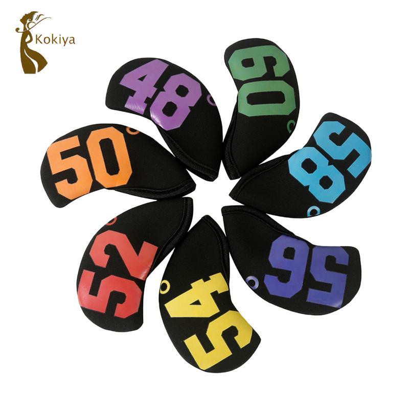 7x Golf Iron Headcover Set Golf Club Head Covers Protection Golf Wedge Iron