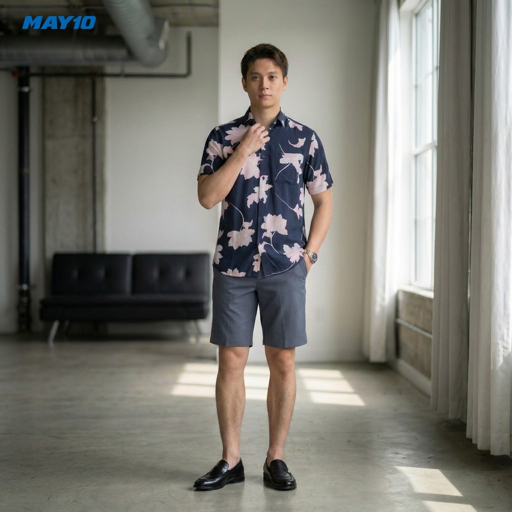 Áo Sơ mi nam cộc tay May 10 form RegularFit mã 010126030LANH 7