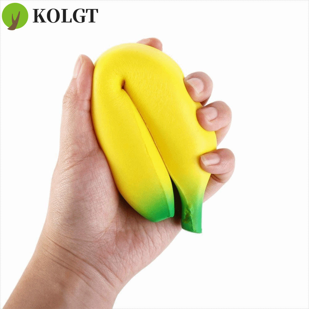 KOLGT Mềm Squishy Banana, Mô Phỏng Chuối Hình Chuối Đồ Chơi Chuối Phản Hồi Chậm, Chuối Thực Tế Dễ Th