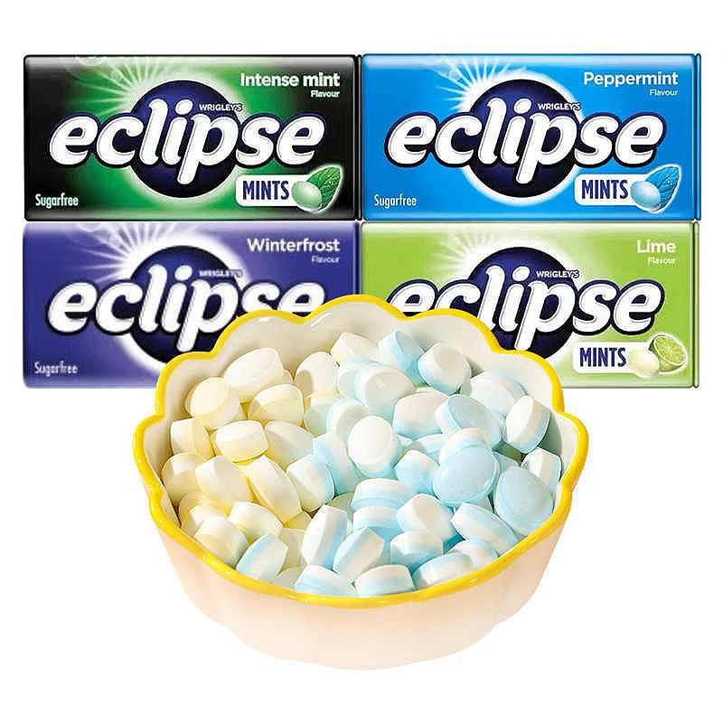 Hồng Kông Nhập Khẩu ECLIPSE ECLIPSE Bạc Hà Kẹo Họng Viên Kẹo Không Đường Nhai Kẹo Cao Su Làm Mới Hơi