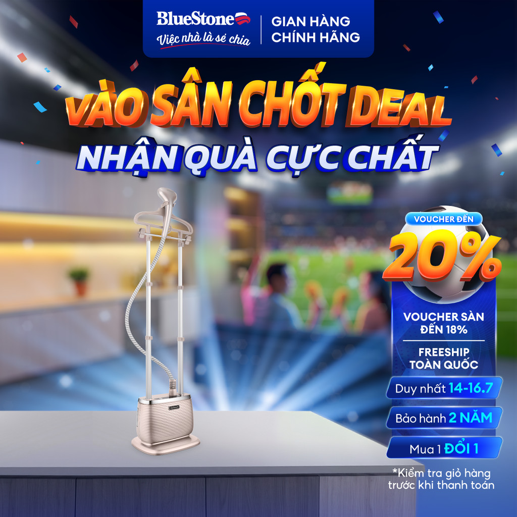 Bàn Ủi Hơi Nước Đứng Bluestone GSB-3951 - 1000ml, Đồng, 1900W