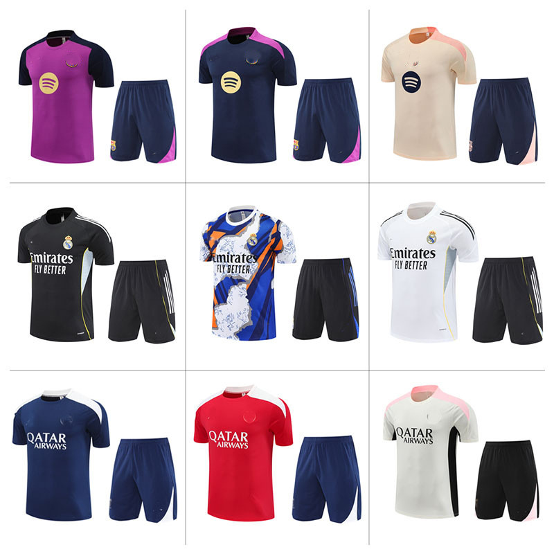 Áo bóng đá Paris Áo tập luyện bóng đá Bộ đồ ngắn tay Royal Pony jersey Mbappet Bass jersey Daigou Pa