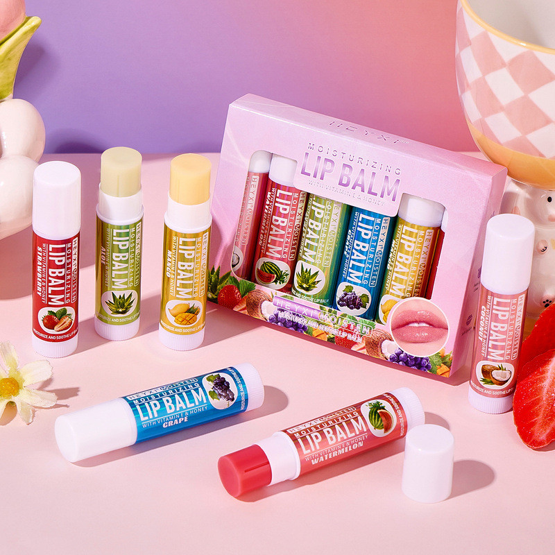[] Bộ Son Dưỡng Môi Trái Cây HEYXI HEYXI Fruity Day Night Phiên Bản Tiếng Anh Son Dưỡng Môi26560720