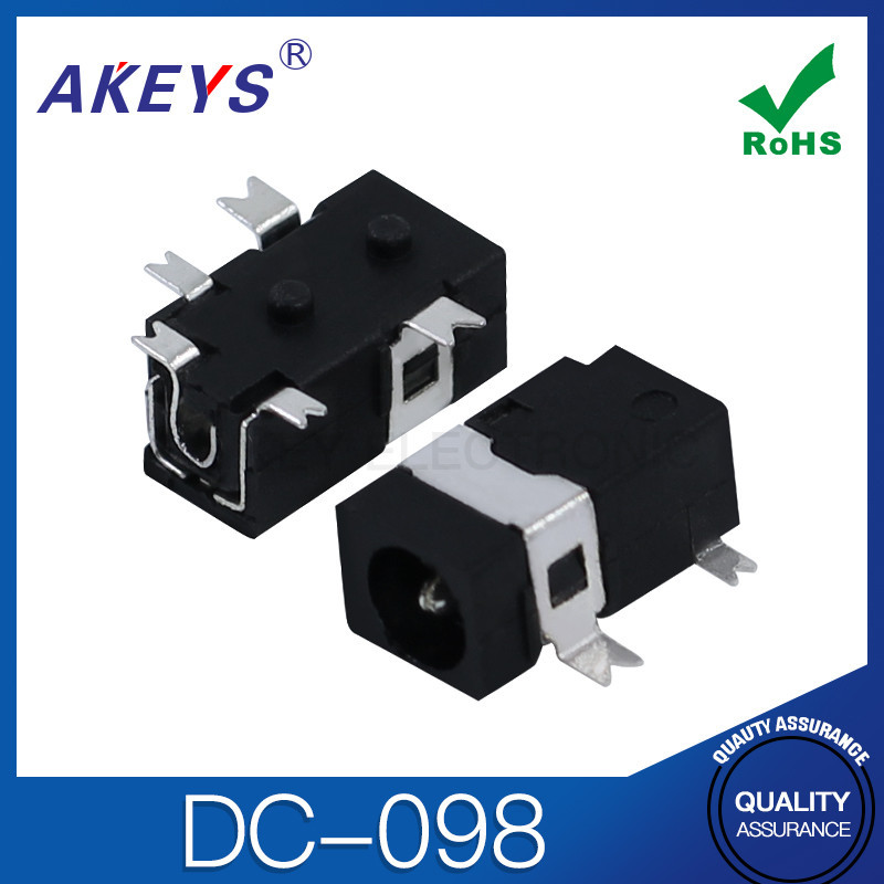 10 chiếc DC-098 chân cố định 2 đường kính ngoài 4.3 lõi trong 1.65 chân 5 chân Ổ cắm điện DC chịu nh