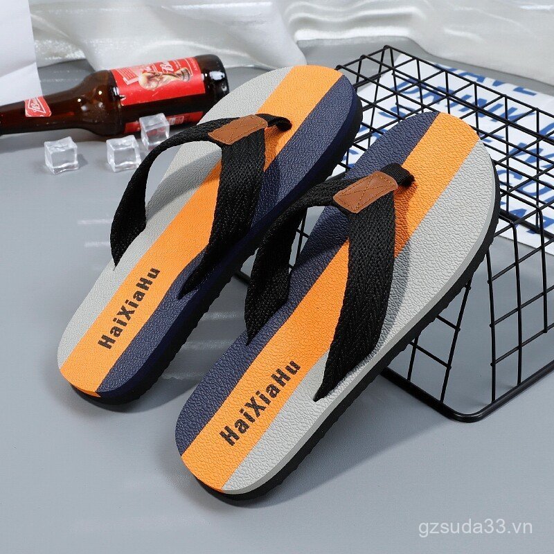Channel Tiger Flip-Flops Nam Mùa Hè Phong Cách Mới Mặc Ngoài Chống Trơn Trượt Dép Chống Mài Mòn Dép 