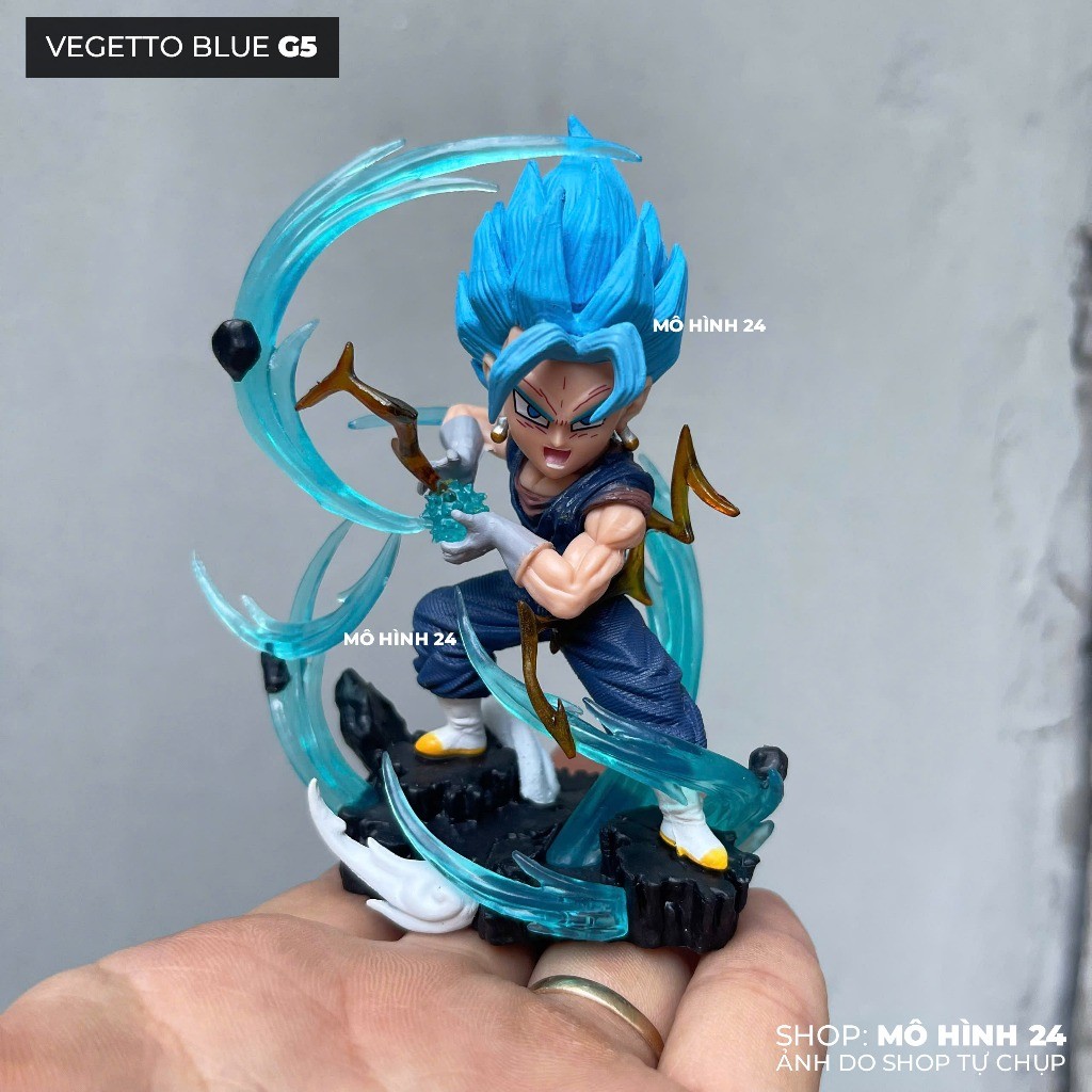 [CÓ SẴN] Mô hình  nhân vật Vegetto Blue G5 chibi  figure cao 12cm  vegito blue g5 studio hiệu ứng