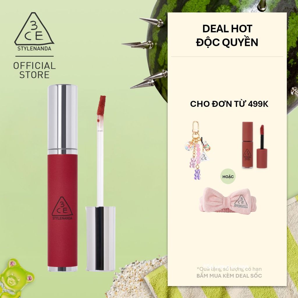 Son kem bùn mịn lì 3CE Hazy Lip Clay