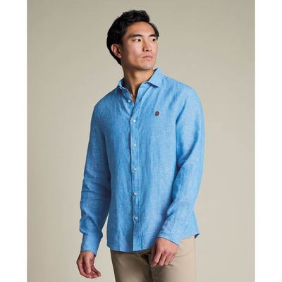 CHARLES TYRWHITT - Áo sơ mi nam cổ bẻ tay dài thêu hoa_CSA0009-OCE