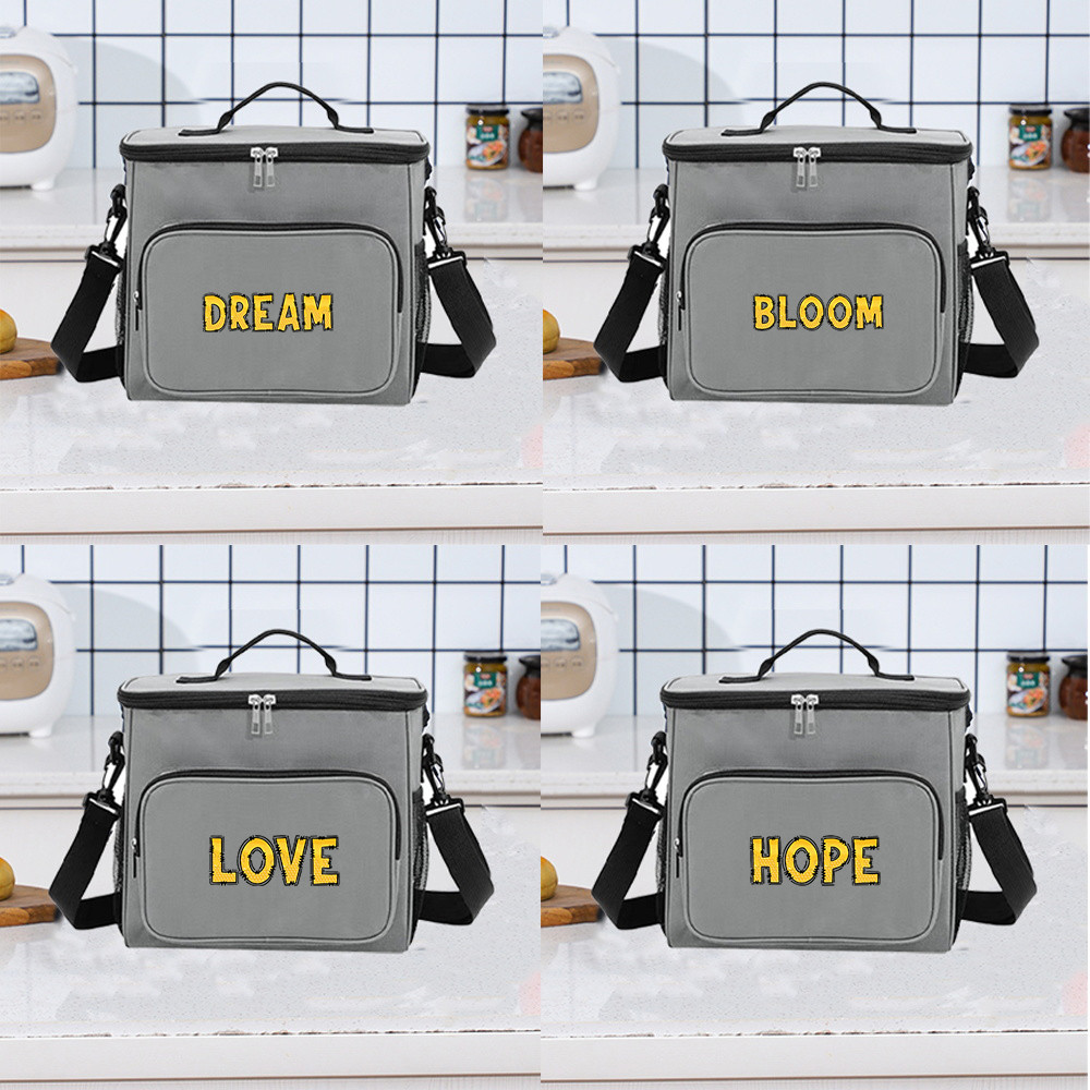 Lunch Bag All Weather Thermal Cooler Bag Side Mesh Drink Pocket School Student Meal Tote HoneyWd ser