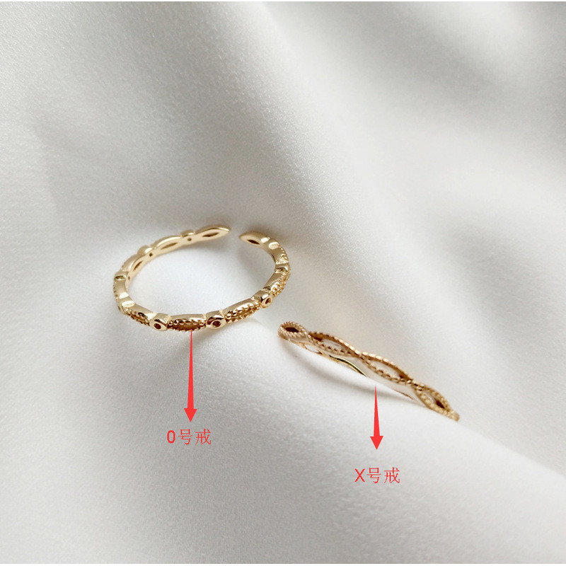Vòng Dây Hàn Quốc Phiên Bản Hàn Quốc S925 Bạc Phong Cách Đơn Giản Mạ Bạc Vàng 18k Nhẫn Đơn Mở Nhẫn M