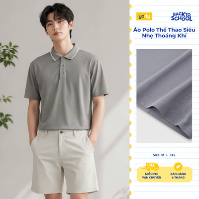 Áo Polo Yody Nam Thể Thao Siêu Nhẹ Thoáng Khí Thoải Mái Vận Động MAPO26A018