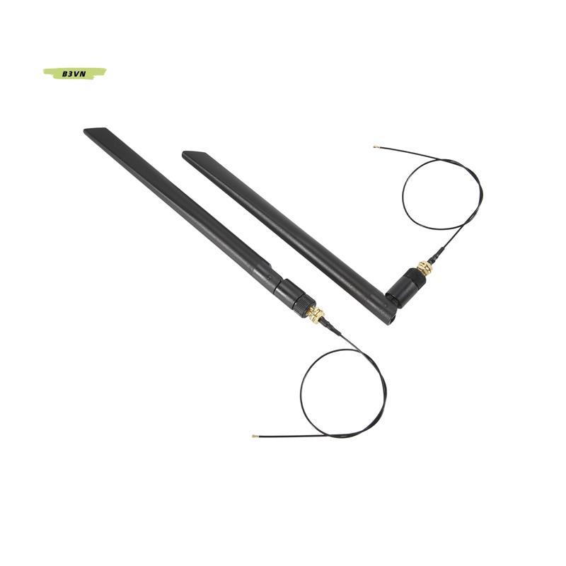 Ăng-ten WiFi không dây 6Dbi băng tần kép RP-SMA + MHF4 Cáp đuôi lợn cho mô-đun WIFI / WLAN thẻ không
