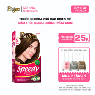 Thuốc nhuộm tóc phủ bạc tại nhà bigen số - phủ bạc thảo dược, màu thời trang 80ml