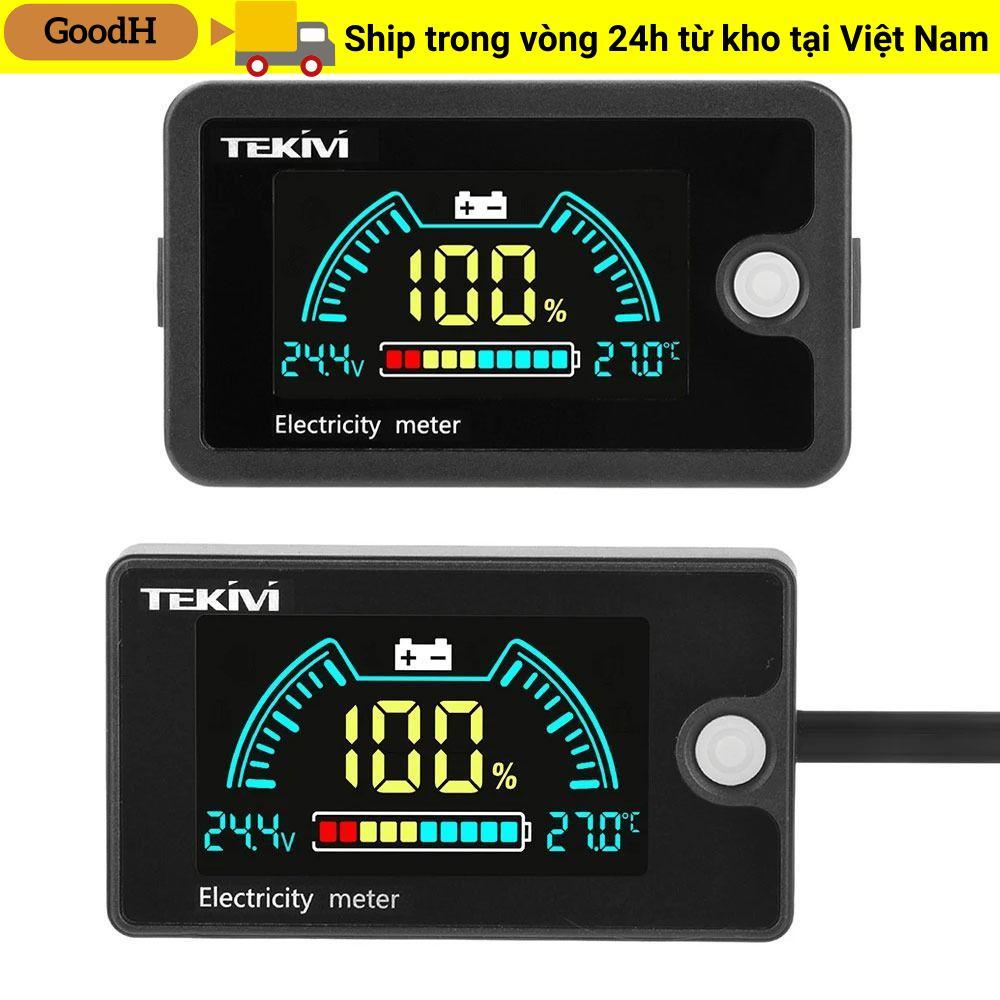 GOODH 1 Cái Đồng Hồ Đo Điện, Có Báo Động Nhiệt Độ LiFePO4 Pin Lithium Axit Chì Chỉ Báo Dung Lượng Pi