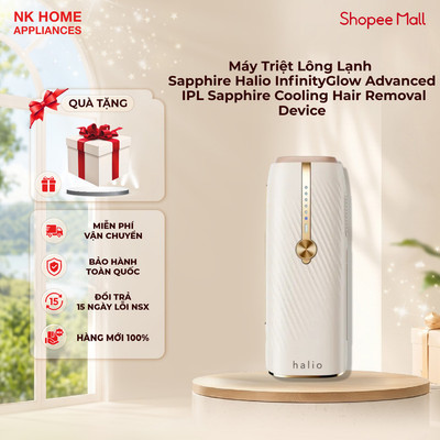 Máy Triệt Lông Lạnh Sapphire Halio InfinityGlow Advanced IPL Sapphire Cooling Hair Removal Device - Bảo Hành 24 Tháng