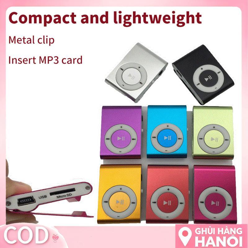 Bán hàng mini Metal Clip MP3 Player - Portable USB Music Player, Colorful Walkman cho sinh viên cá t