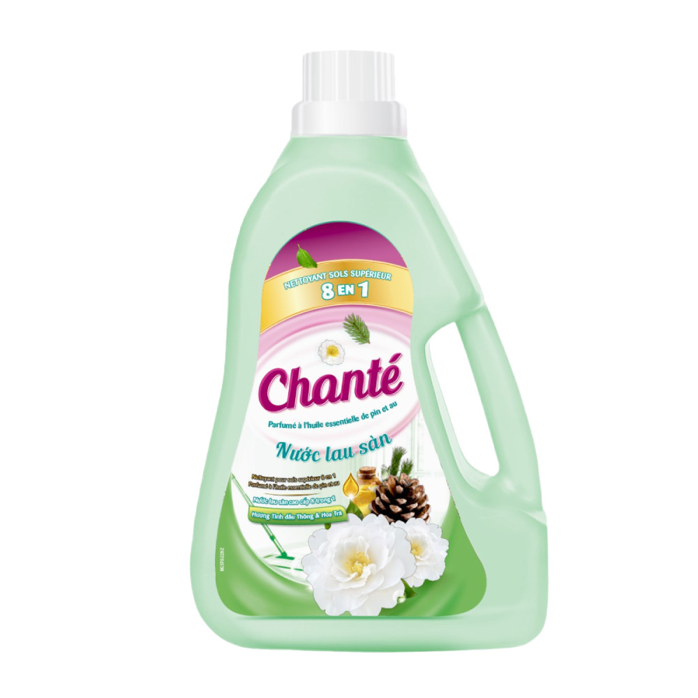 Nước lau sàn Chante 8in1 hoa trà chai 3.2kg - 45235