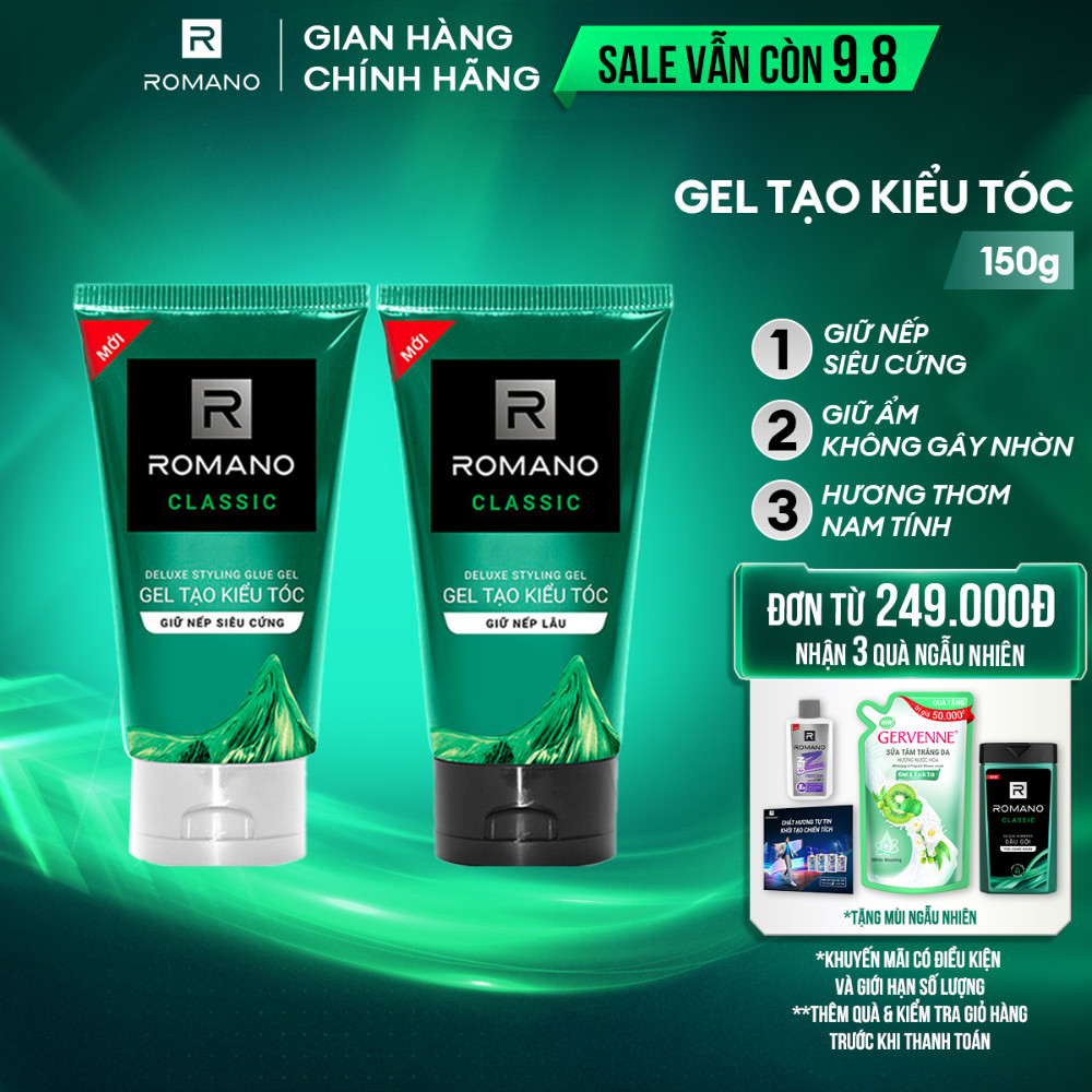 Gel vuốt tóc nam Romano Classic 150g