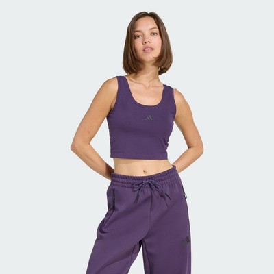 adidas Lifestyle Essentials Small Logo Cotton Lifestyle Tank Top Women Purple KB7127