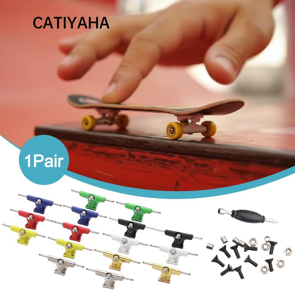 CATIYAHA 1 Cặp Giá đỡ sàn chịu lực, Bu lông xe tải Mô hình Fingerboard Truck, với các bộ phận ván tr