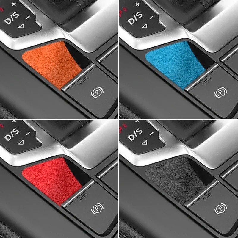 Dành Cho Xe Audi Sport A5 F5 2016 + A4 S4 S5 B9 2016 + Được Làm Bằng Alcantara Tay Nút Viền Miếng Dá