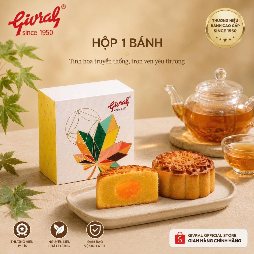 Givral - Bánh Trung Thu Givral bánh lẻ Tự Chọn (200gr) (bánh kèm hộp)