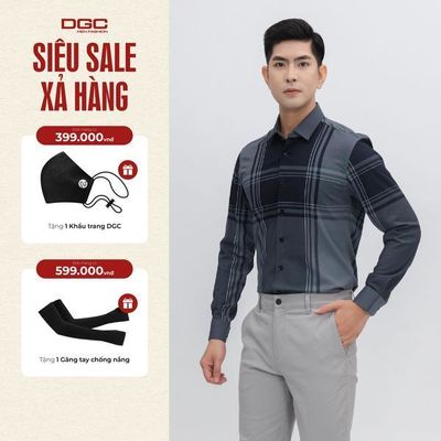 Áo sơ mi nam dài tay DGC Dáng Ôm Perfect Fit, chất cotton mềm mại thoáng mát - SASDBD95M