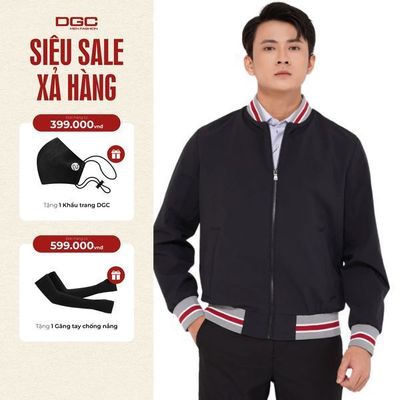 Áo khoác nam 2 lớp chống nước cản gió DGCs có túi khóa kéo, áo vừa vặn thoải mái - WAJKBB01M