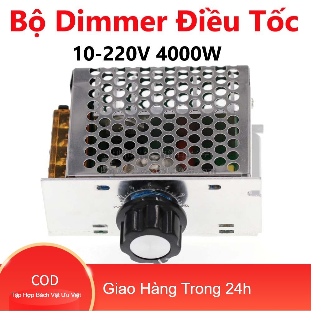 [COD]Bộ điều chỉnh áp 220V 4000W, thiết kế 2 tụ bảo vệ thyristor, bo mạch chịu nhiệt