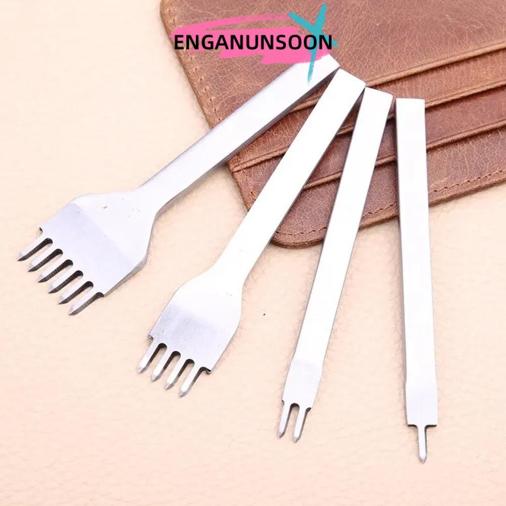ENGANUNSOON Dụng cụ đục lỗ bằng da DIY, Dụng cụ khâu da đục lỗ, 3MM 1 / 2 / 4 / 6 Khắc lỗ đục lỗ làm