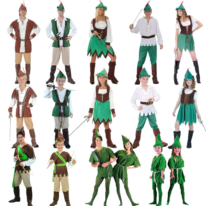 Ngày Trẻ Em Bé Trai Bé Gái COS Green Elf Peter Pan Peter Pan Peter Pan Robin Hood Hunter Trang Phục 