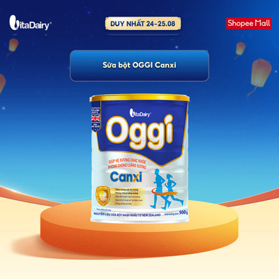 Sữa bột Oggi Canxi - Giúp tăng cường mật độ xương, giúp hệ cơ xương chắc khoẻ, chống loãng xương - Lon 900g