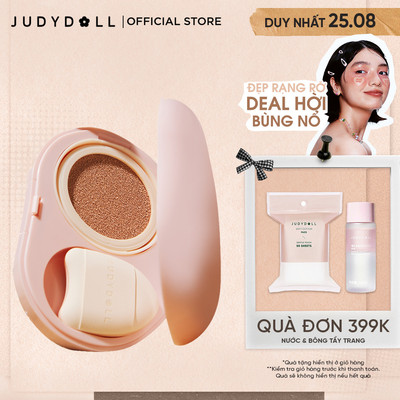 [MỚI] Kem Bắt Sáng & Che Khuyết Điểm JUDYDOLL Highlight Concealer Cushion Che phủ tốt Tiệp da Cầm tay tiện lợi