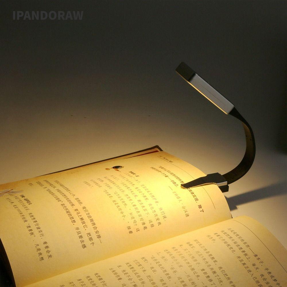 Đèn sách IPANDORAW USB có thể sạc lại với kẹp linh hoạt có thể tháo rời Kindle eBook Reader Đèn ngủ