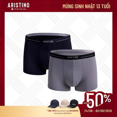 [Combo 2] Quần Lót Nam Aristino Ôm Gọn Co Giãn Boxer Thoáng Khí Polyamide 3 Màu ABX003EXP02
