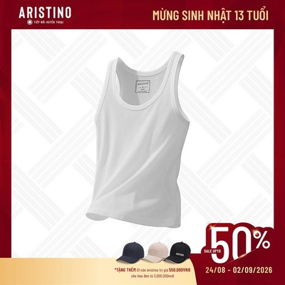 [Tặng Tích Điểm] Áo Ba Lỗ Tanktop Nam Basic Aristino ATT001EXP01
