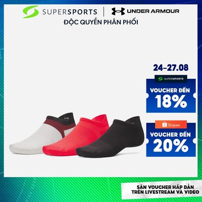 Vớ Thể Thao Under Armour Armourdry® Run Lite 3-Pack No Show Tab - 1386237-279