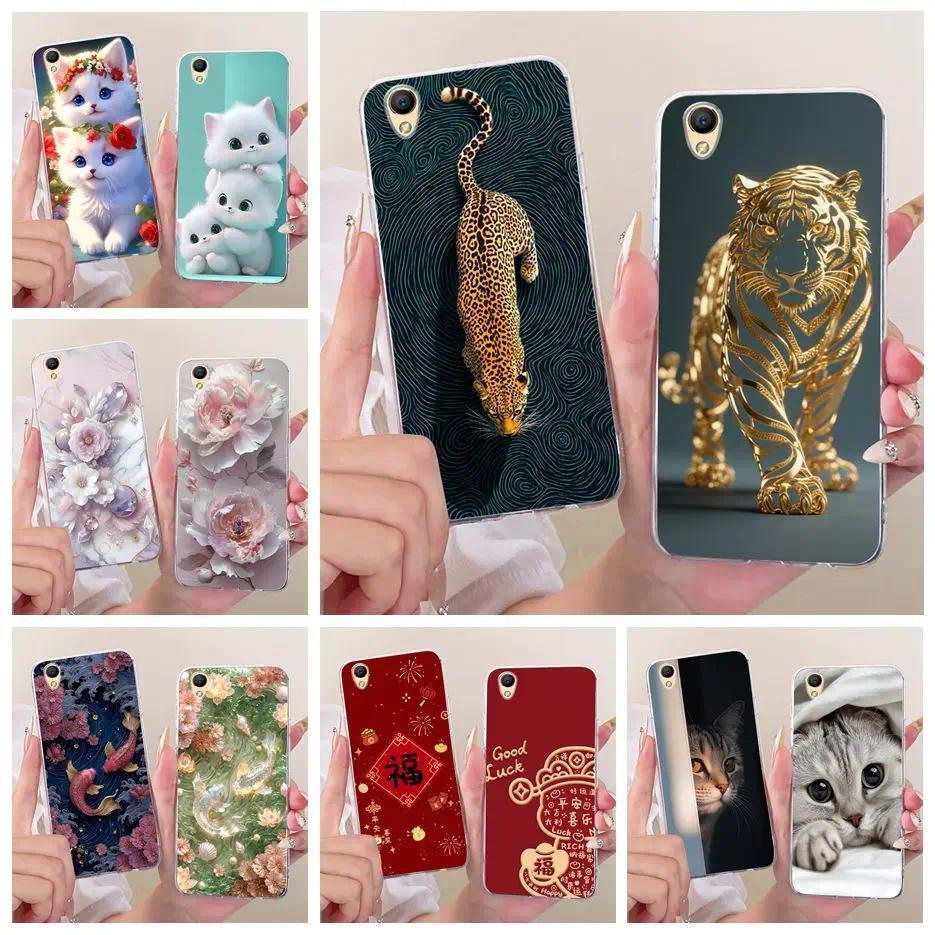 Dành Cho Oppo A37 Ốp Lưng A37f A37fw A37m Cool Leopard Tiger Painted Cover Silicon Trong Suốt Mềm Mỏ
