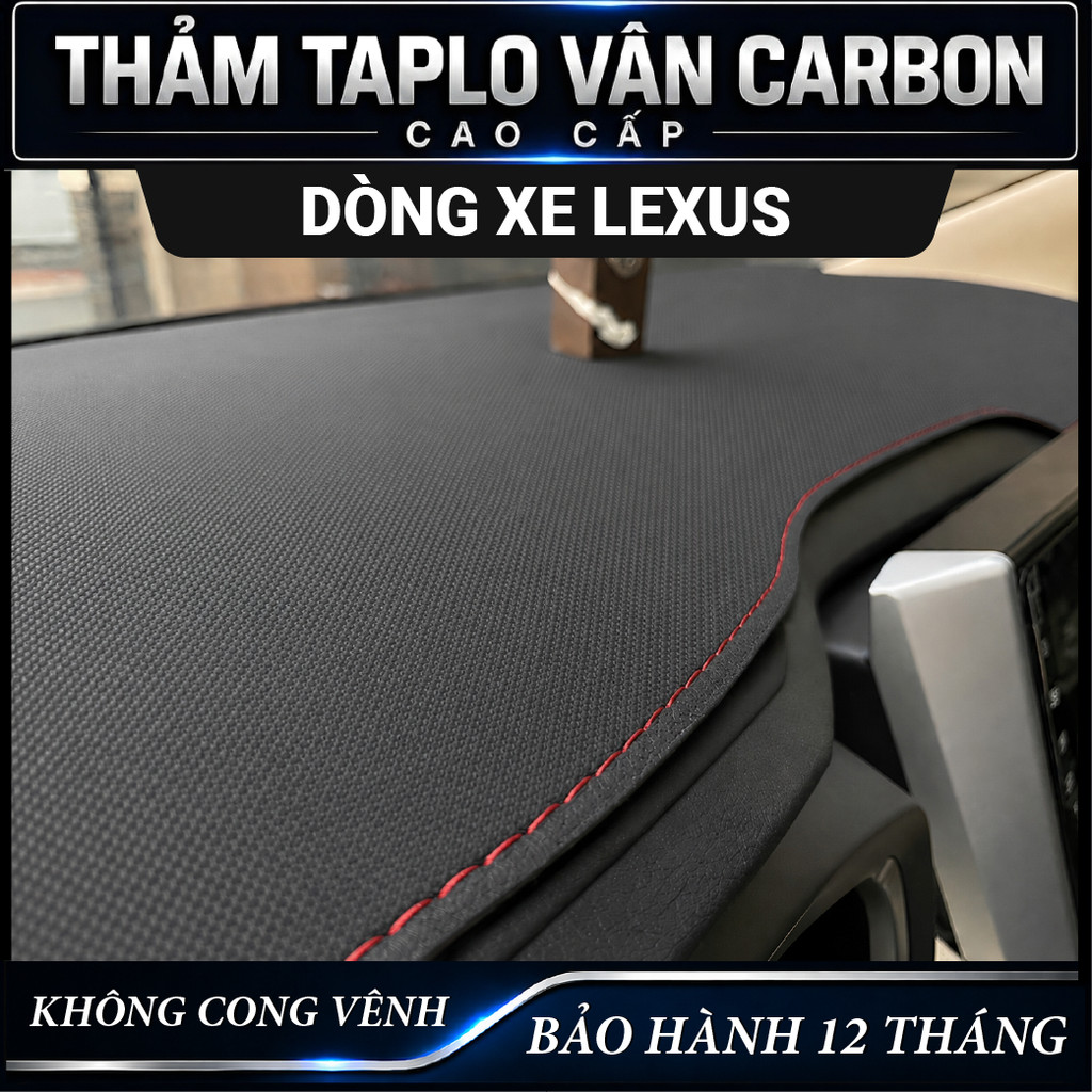 Thảm Taplo Da Carbon Khuôn Đúc Silicon MG5, MG ZS. MG HS, Thảm Phủ Taplo Da Cao Cấp Chuẩn Form, Dày 