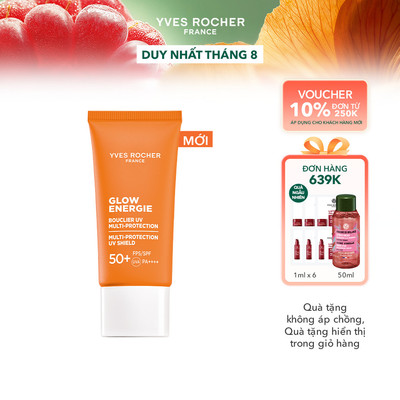 [MỚI] Kem chống nắng dưỡng ẩm Yves Rocher Glow Energie Multi-Protection Fps/Spf 50+ Pa++++ 30ml